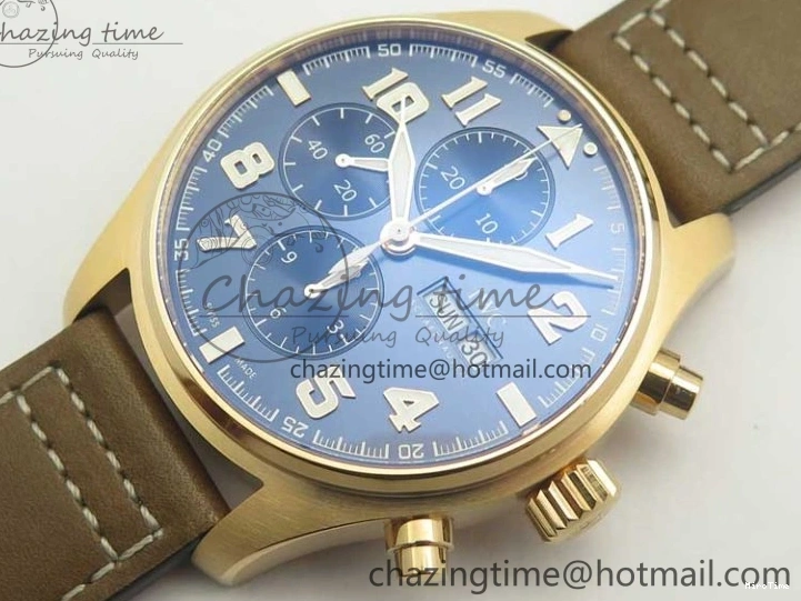 MIROTIME 0210 Sleek Pilot Chrono 377721 “Le Petit Prince” RG ZF 1:1 Best Edition on Brown Leather Strap A 7182